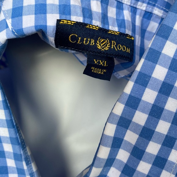 EUC Club Room Men’s gingham/ plaid button down shirt - Picture 9 of 16